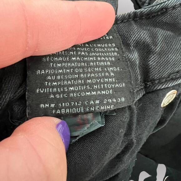 Vigoss Black Skinny Denim Jeans | Women’s Black Distressed Denim Size 30 - Picture 8 of 8